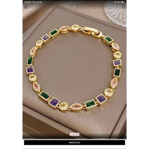Modern Gold Multicolored Bracelet